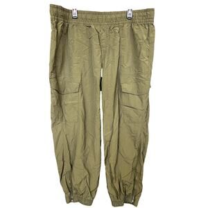 Old Navy Cargo Olive Green Parachute Pants Plus Size 2XL